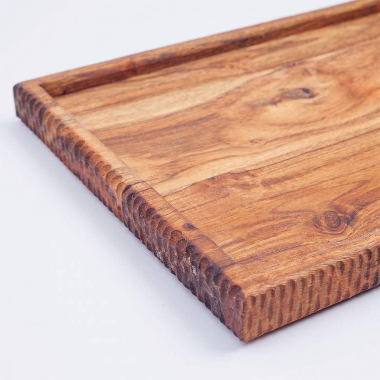 Large Rectangular Tray In Acacia Wood 35x26cm