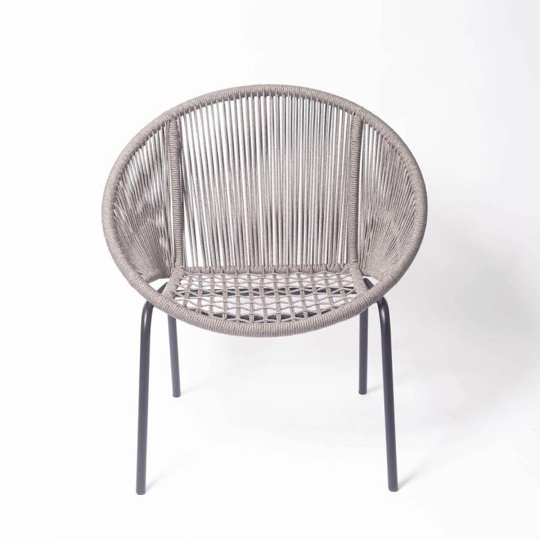 Laria String Garden Chair In Grey