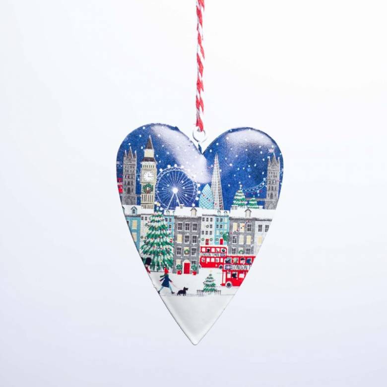 London Scene Tin Hanging Christmas Decoration