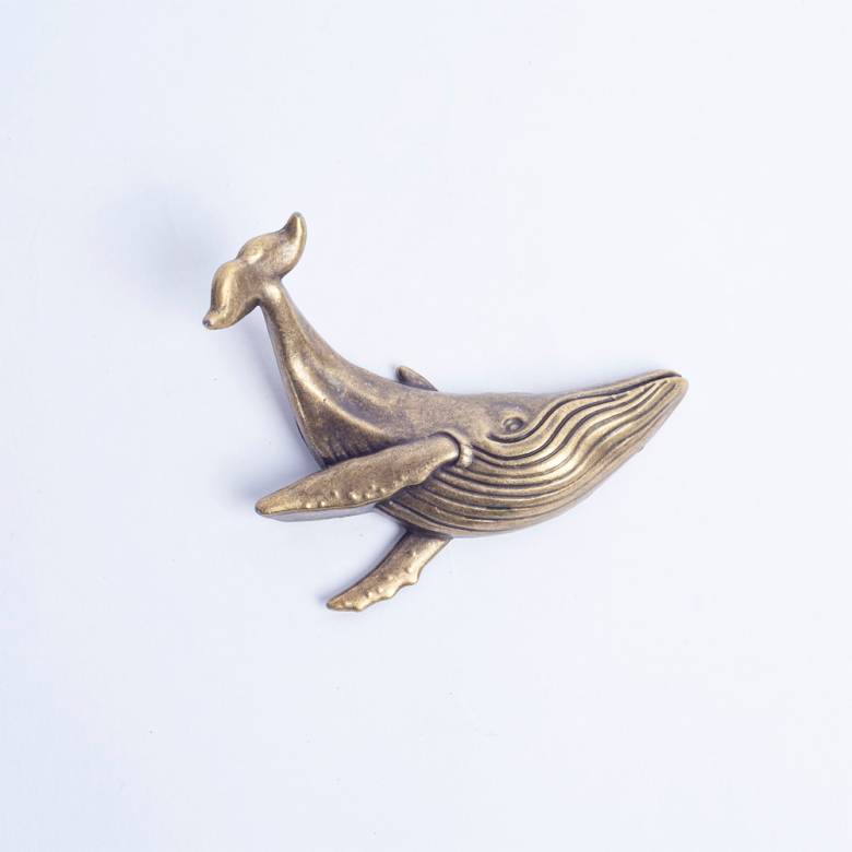 Metal Whale Hook In Gold