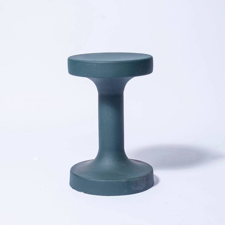 Green Metal Barbell Side Table