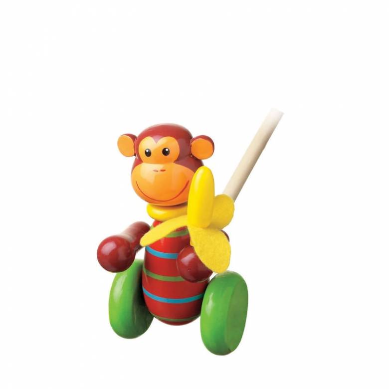 Monkey Push Along Boxed Toy 1+