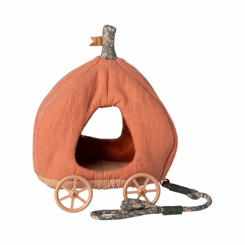 Mouse Pumpkin Carriage Miniature Toy By Maileg 3+