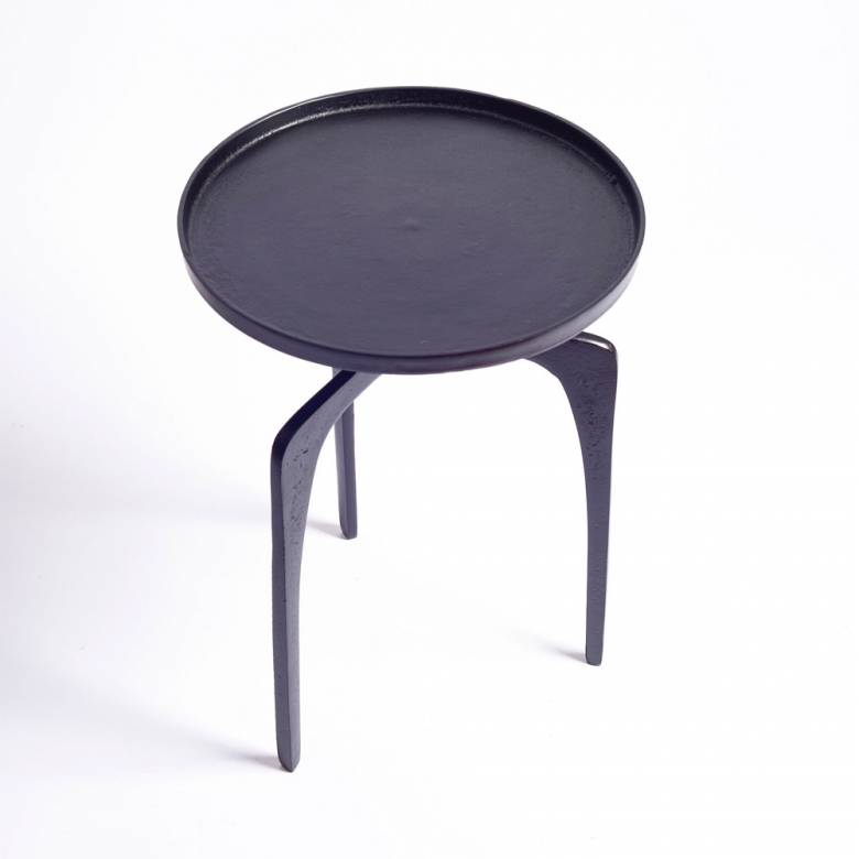 Neila Side Table In Black Bronze Metal 38cm x 54cm