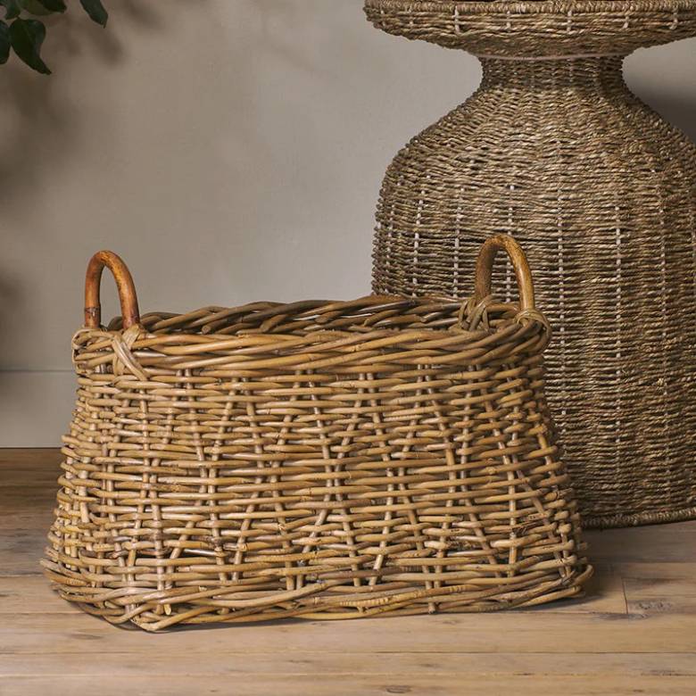 Netra Rattan Basket With Handles