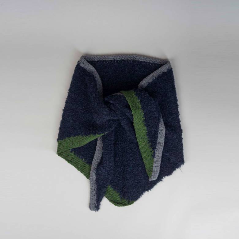 Night Blue Asta Triangle Alpaca Scarf