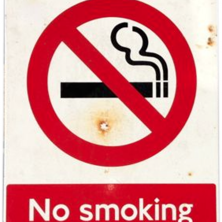 No Smoking Sign - Vintage from London Underground's Tube System