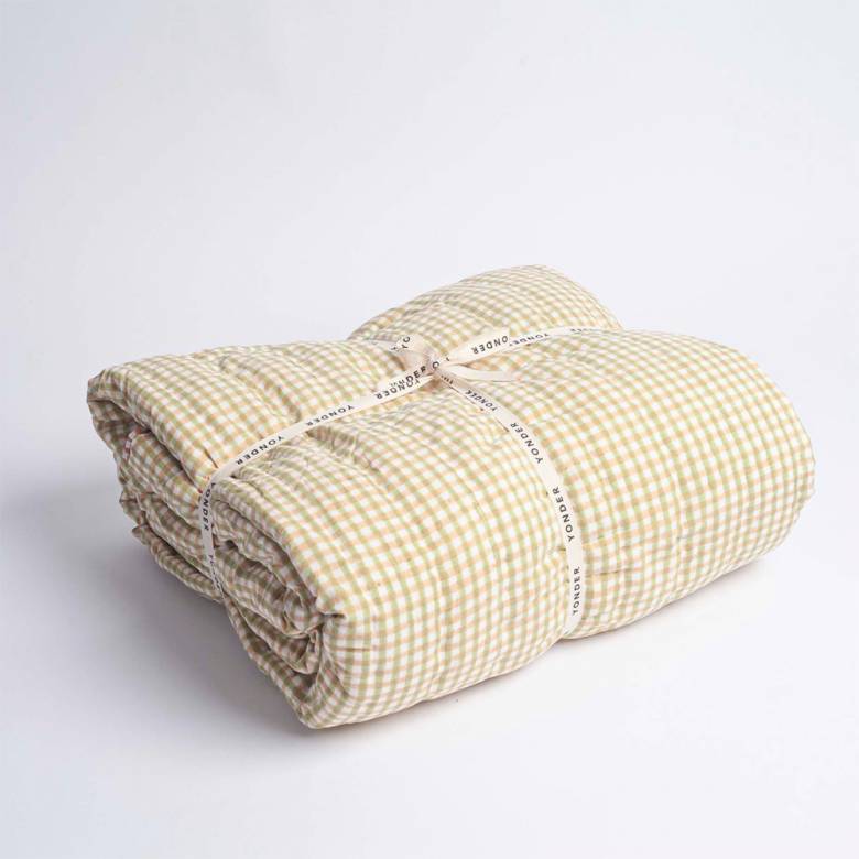 Organic Cotton Bedspread Quilt In Dusty Rose - Double