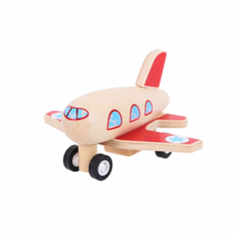 Little Wooden Pull Back Aeroplane 18mth+