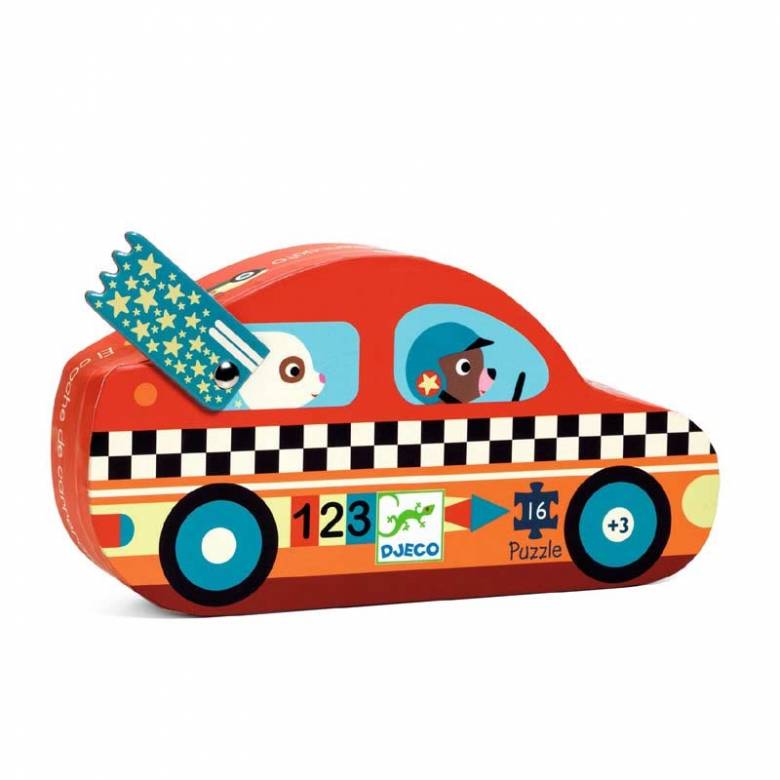 Racing Car - 16 Piece Jigsaw Puzzle By Djeco 3+