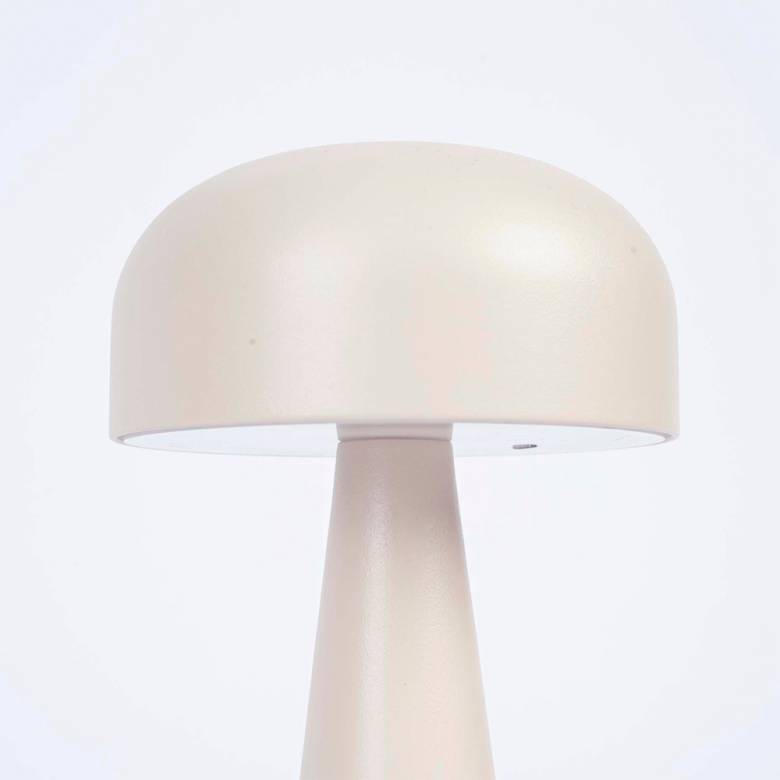 Rechargeable Metal Table Lamp In Cream