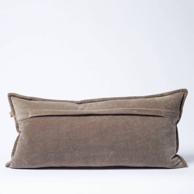Rectangular Velvet Cushion In Sage 30x60cm