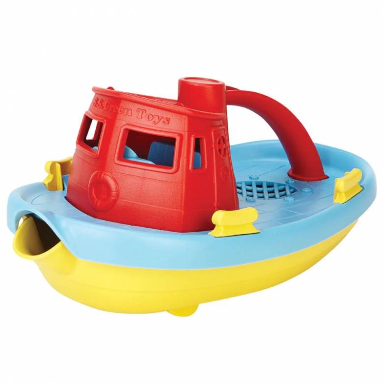 Red Top Pouring Tug Boat 6mth+ Recycled Plastic