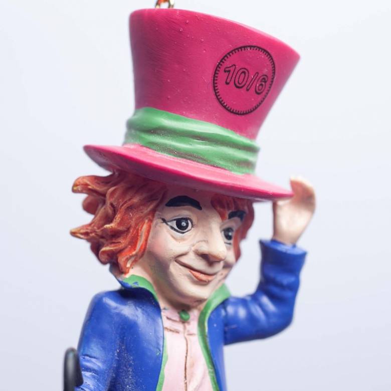 Resin Mad Hatter Hanging Christmas Decoration