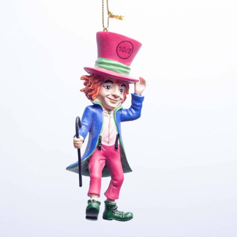 Resin Mad Hatter Hanging Christmas Decoration