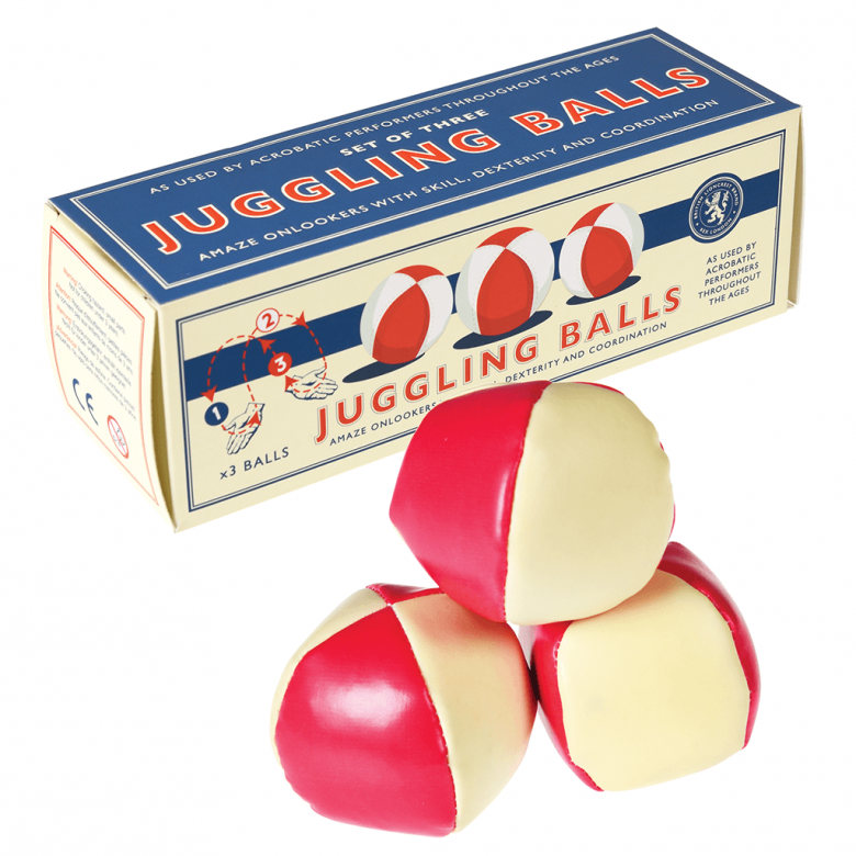 Set of 3 Juggling Balls In Retro Box