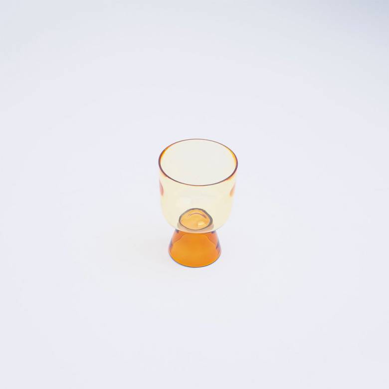 Short Tumbler Glass In Orange