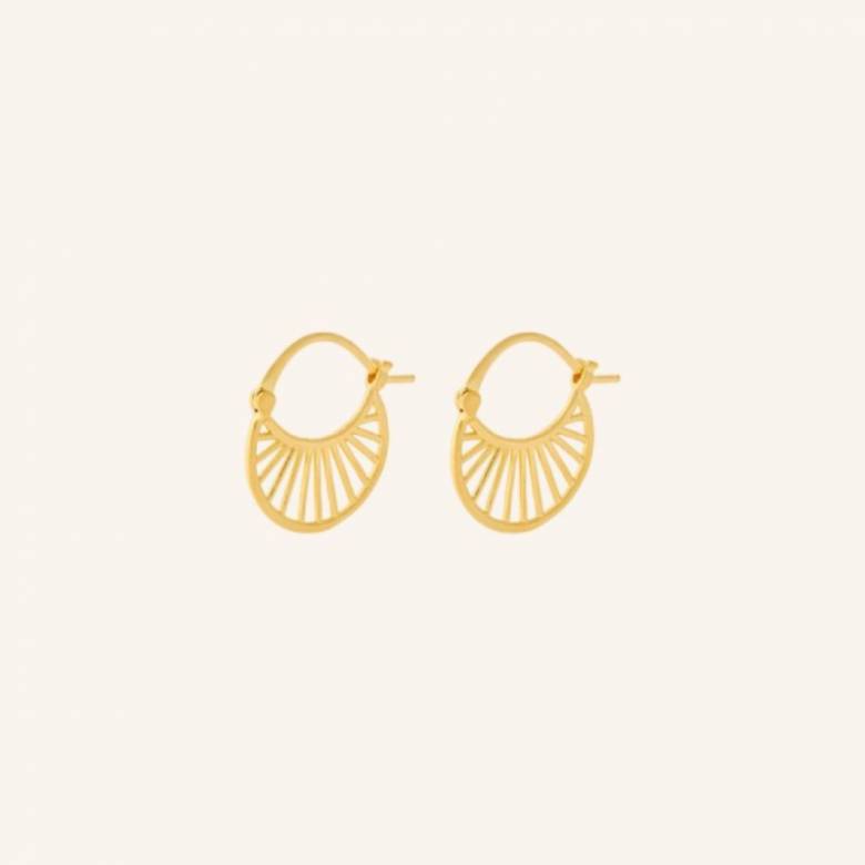 Small Daylight Hoop Earrings In Gold By Pernille Corydon