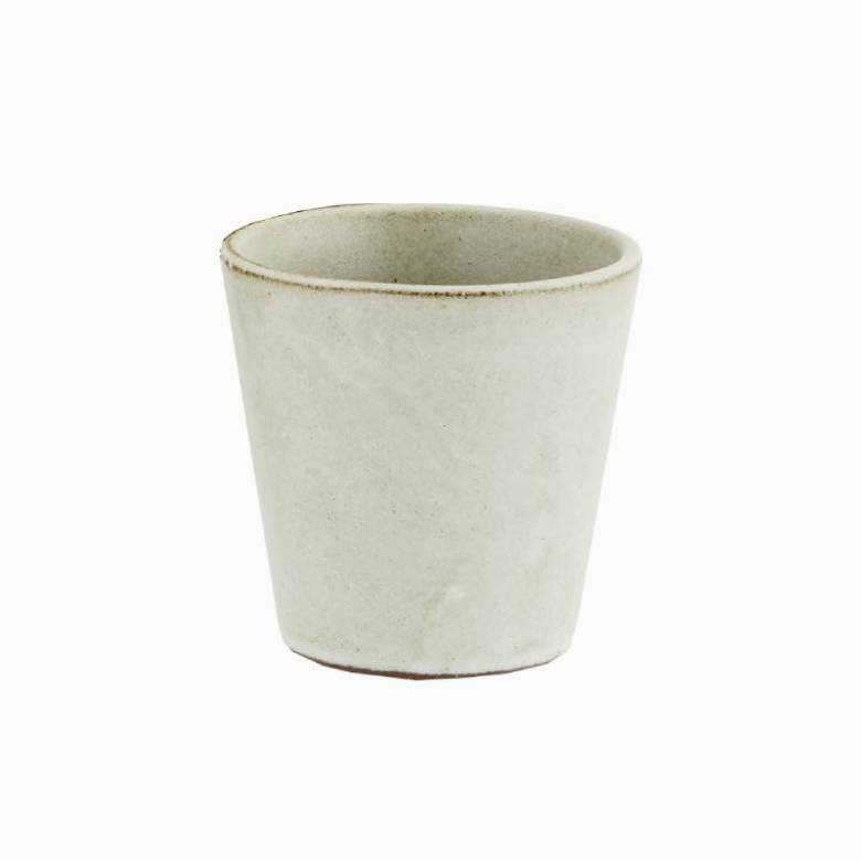 Small Stoneware Cup In Light Stone