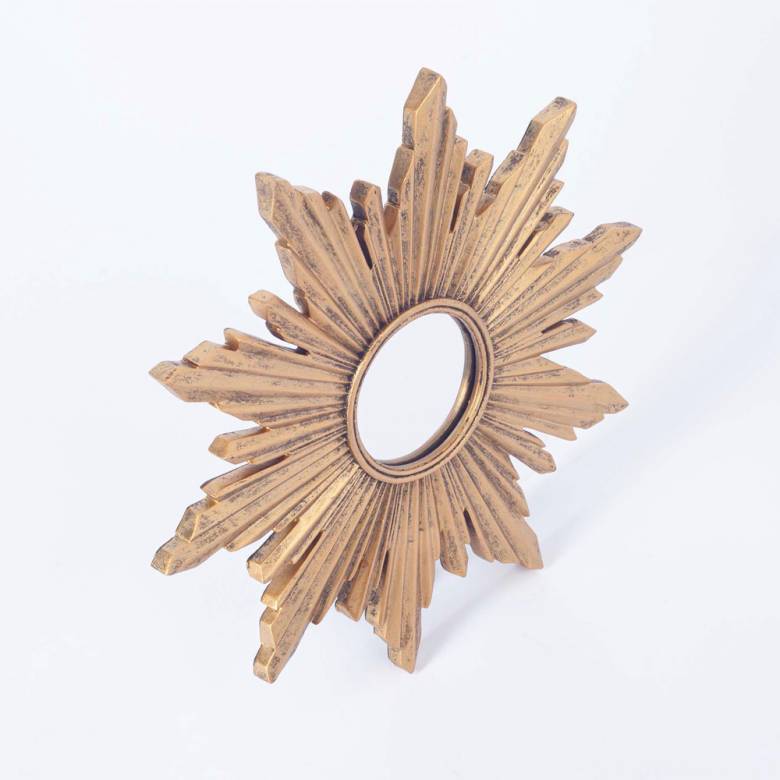 Small Gold Sunburst Shaped Mirror 30cm