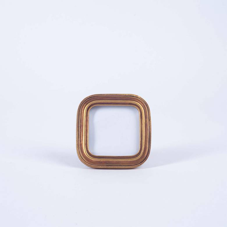Small Square Photo Frame In Gold With Rounded Edges
