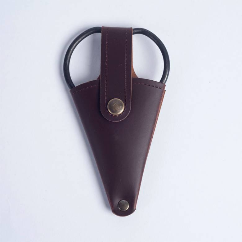 Small Traditional Gardening Scissors In Recycled Leather Pouch