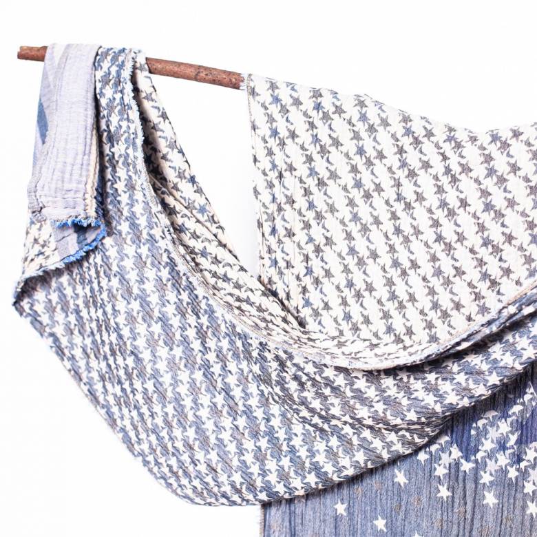 Letol Organic Cotton Scarf - Stella Blue Grey