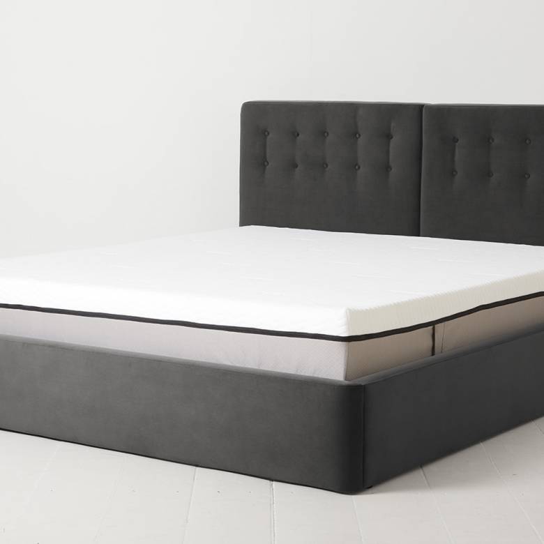 Swyft Bed 01 - Super King Size Bed Frame - Velvet Charcoal