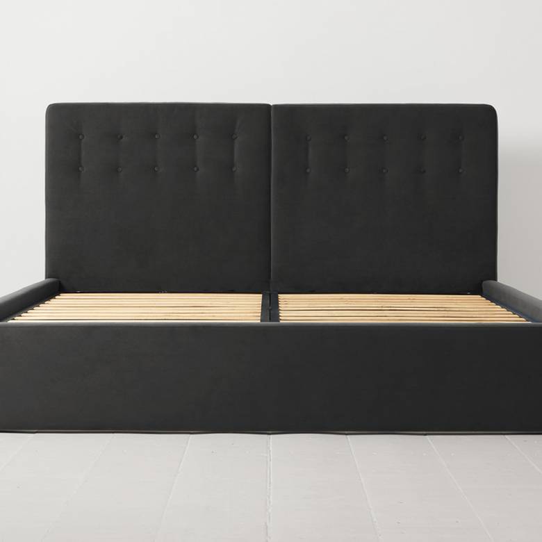 Swyft Bed 01 - Super King Size Bed Frame - Velvet Charcoal