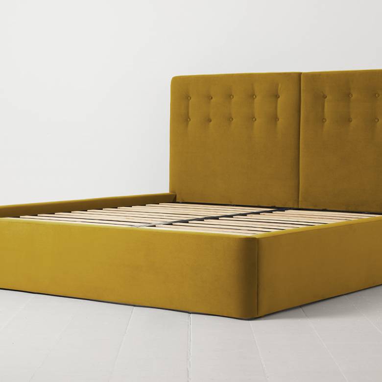Swyft Bed 01 - Super King Size Bed Frame - Velvet Mustard