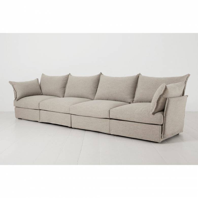 Swyft - Model 06 - 4 Seater Sofa - Linen Pumice