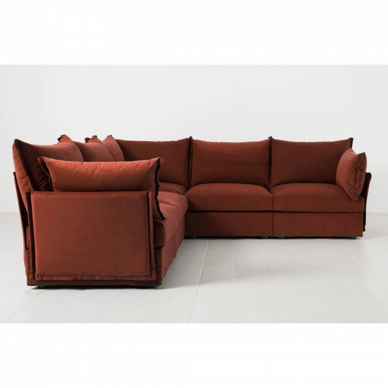 Swyft Model 06 - Corner Sofa - Velvet Brick