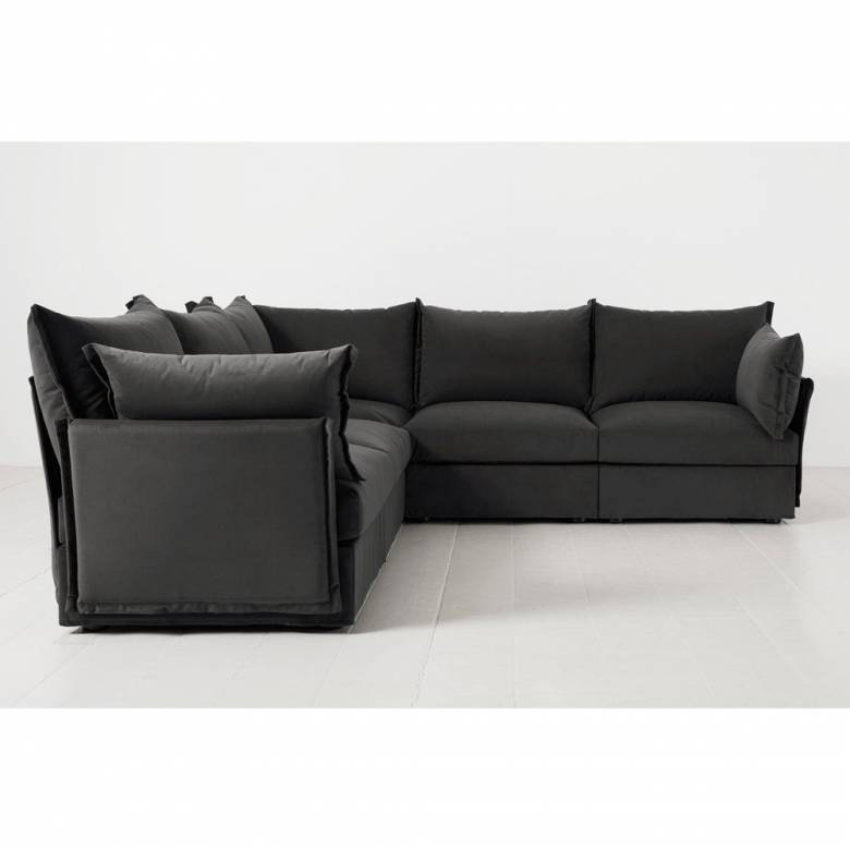 Swyft - Model 06 - Corner Sofa - Velvet Charcoal