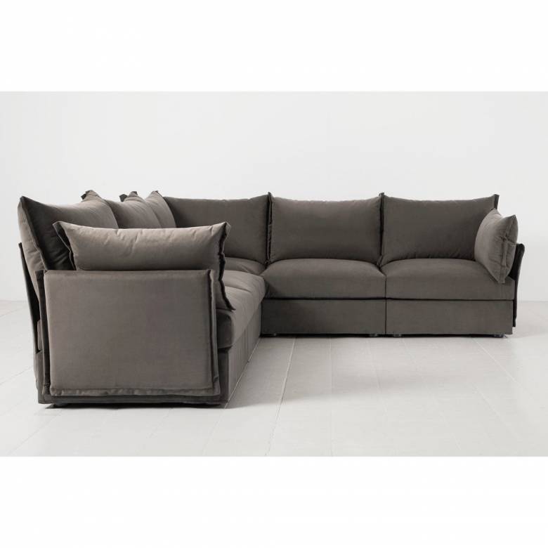 Swyft Model 06 - Corner Sofa - Velvet Elephant