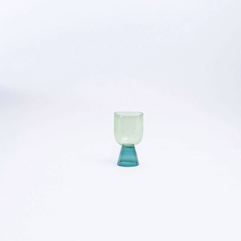 Tall Tumbler Glass In Green