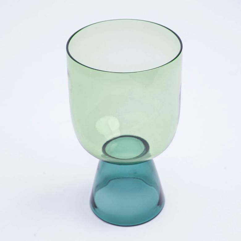 Tall Tumbler Glass In Green