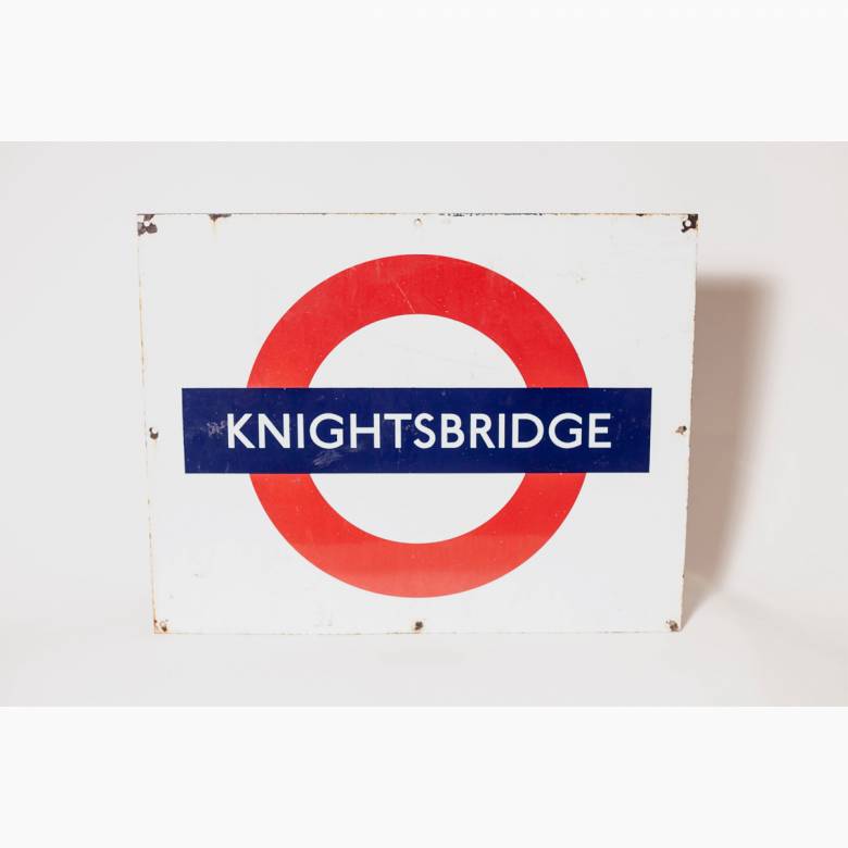 Original Tube Sign - Knightsbridge