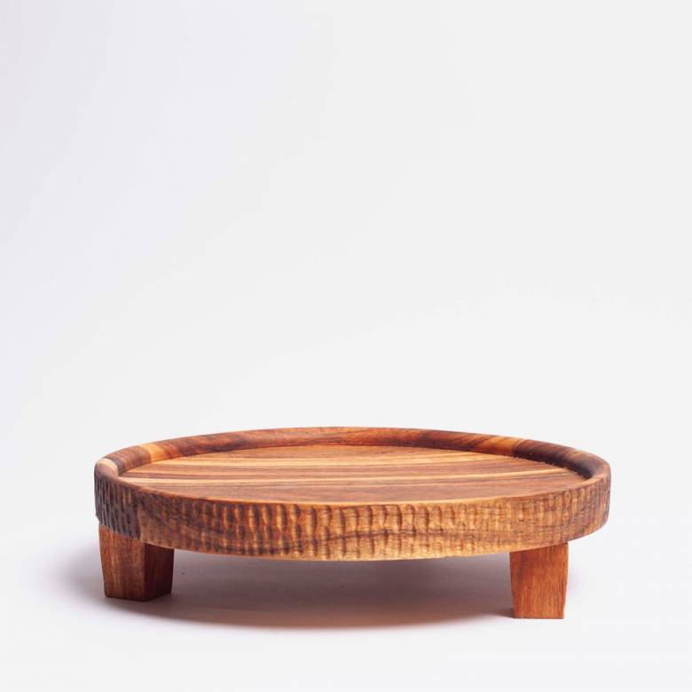 Wooden Serving Tray On Legs 26x6.5cm