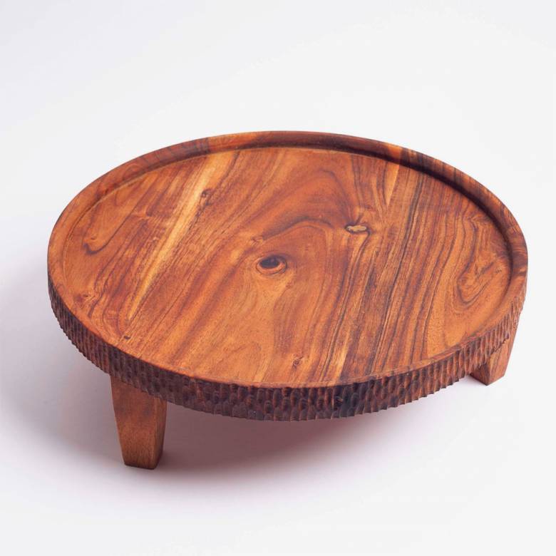 Wooden Serving Tray On Legs 32x10cm