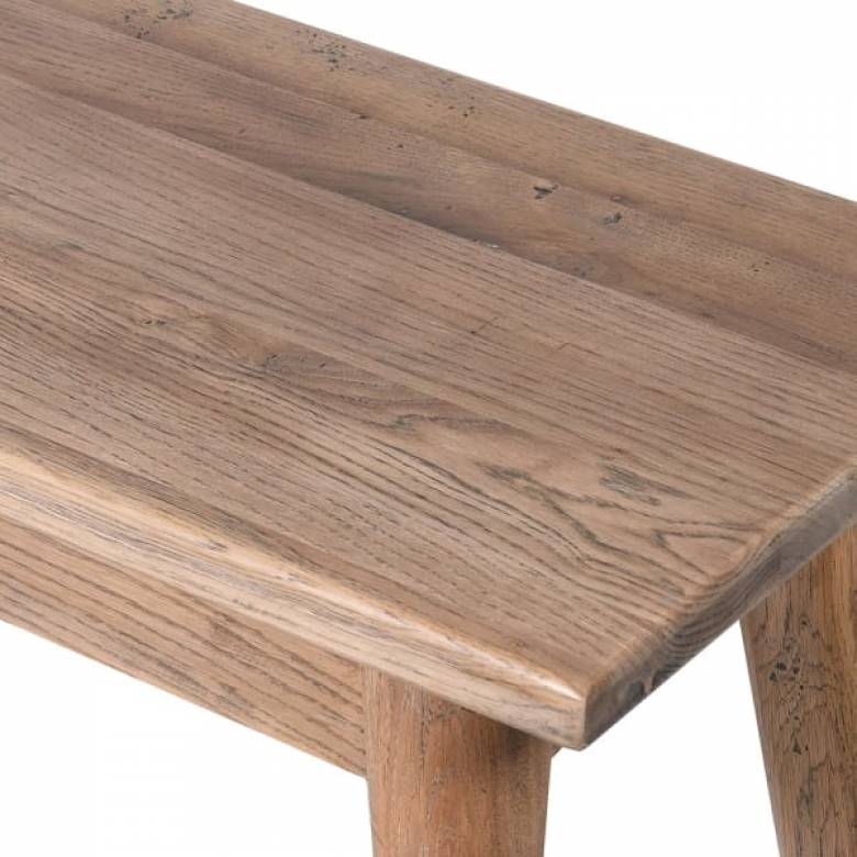Gotland Single Oak Bench Seat With Splayed Legs