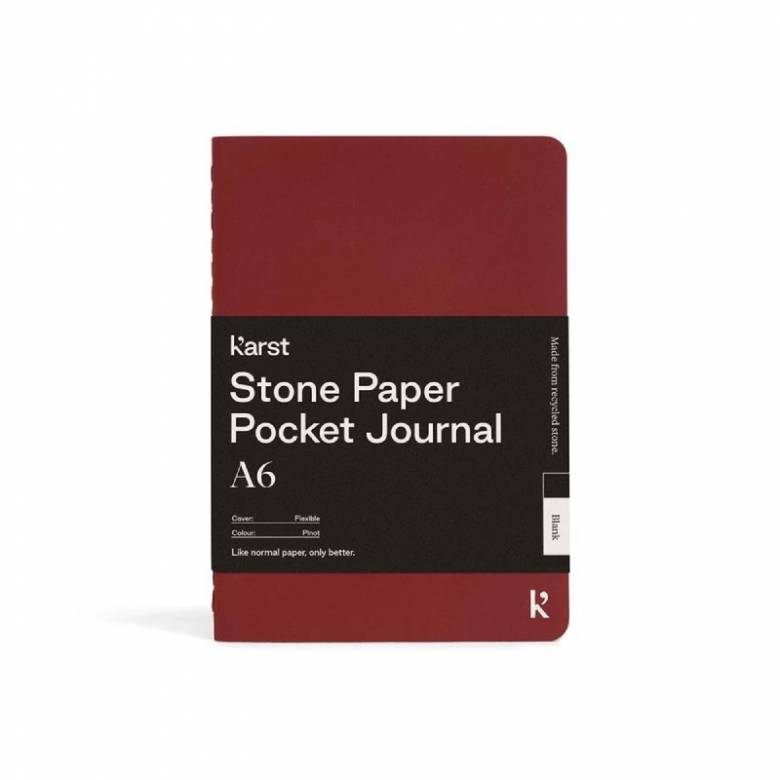 A6 Pocket Journal In Stone Paper In Pinot