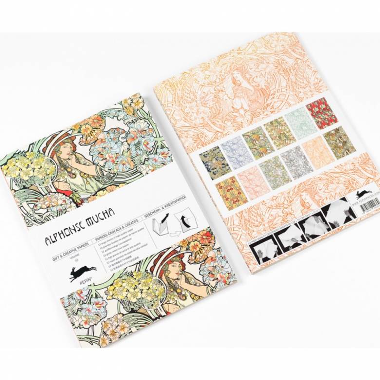 Alphonse Mucha - Book Of 12 Sheets Of Wrapping Paper