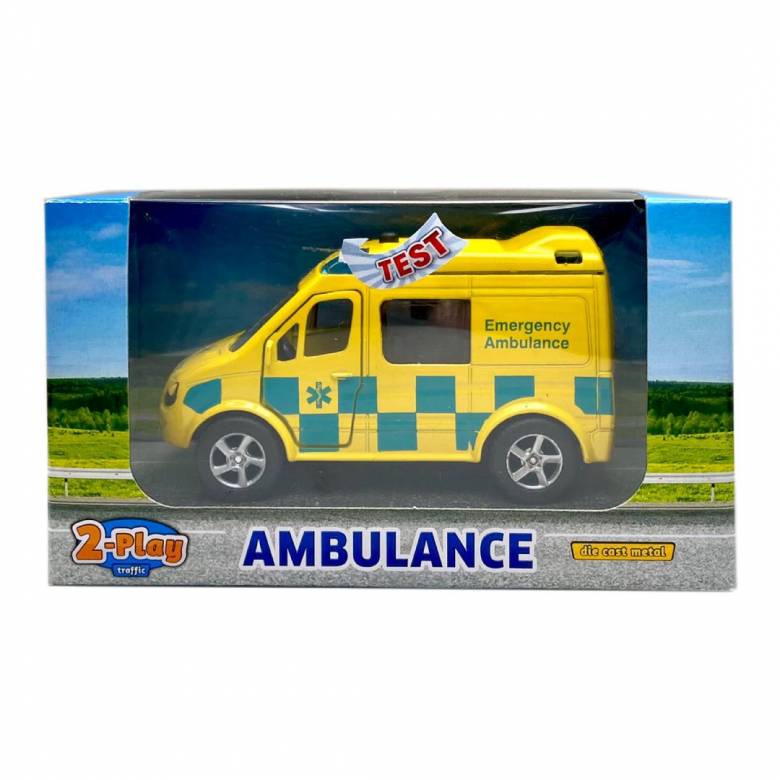 Ambulance - Pull Back Die-Cast Toy With Lights & Sound 3+
