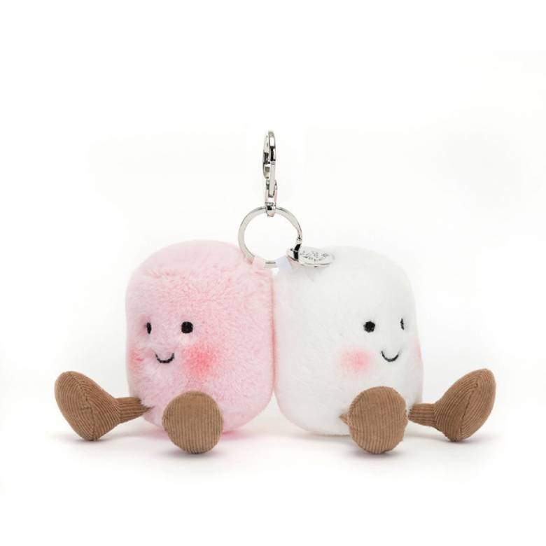Amuseables Pair of Marshmallows Bag Charm By Jellycat 1+