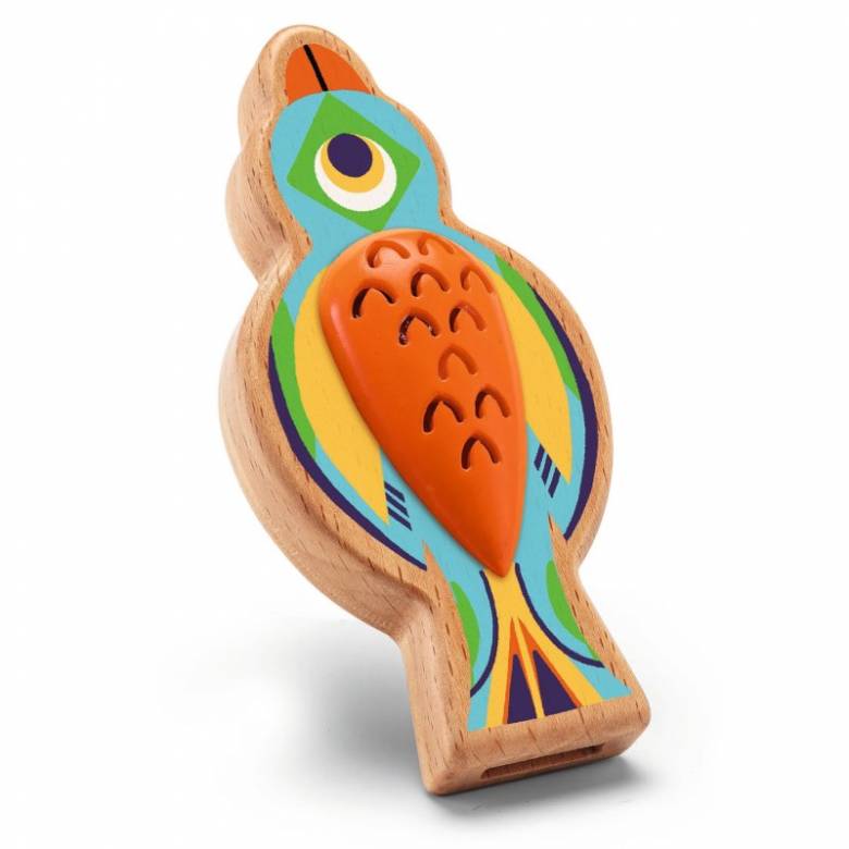 Animambo Wooden Bird Shaped Kazoo Musical Instrument By Djeco 3+