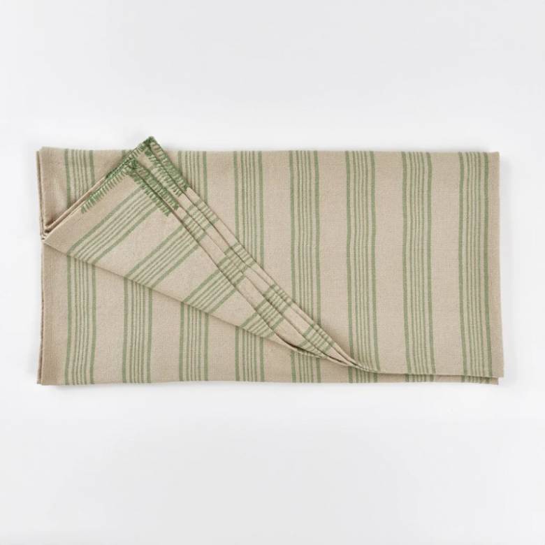 Antibes Rectangular Tablecloth In Green - Recycled Bottles