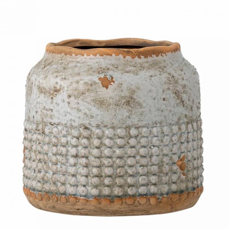 Apollo Decorative Vase In Grey Terracotta H:16cm
