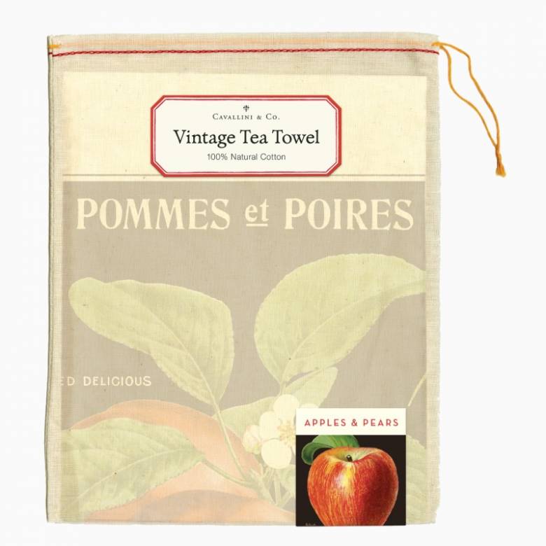 Apples & Pears Tea Towel With Gift Bag