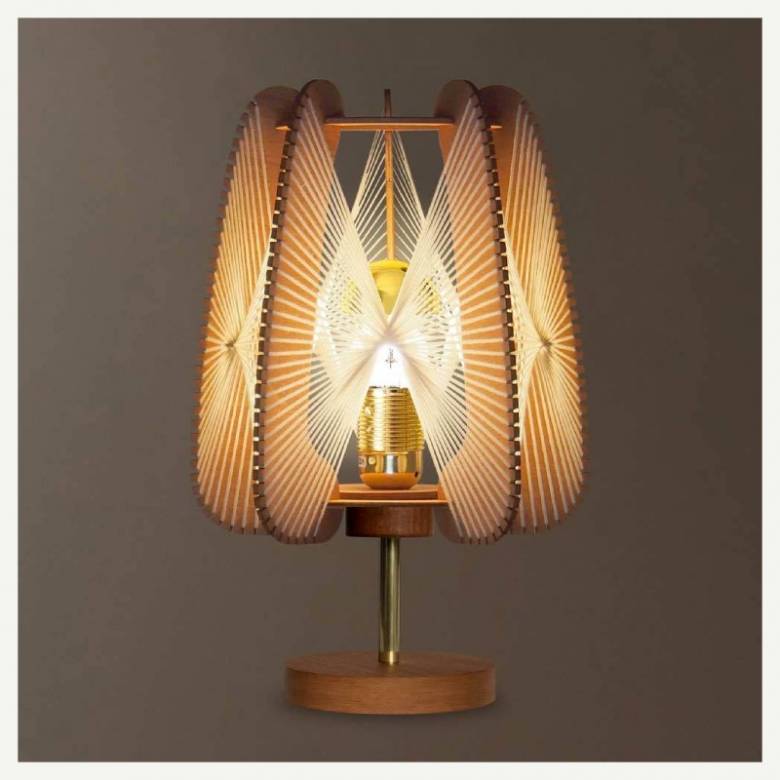 Arioca Cross Twist Mid Century Style Table Lamp On Base