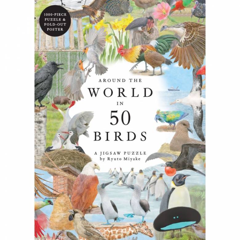 Around The World In 50 Birds - 1000 Piece Jigsaw Puzzle